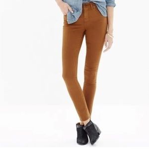 Madewell High Riser 5 Pocket Skinny Jeans Sz 25 (2) Dark Mustard